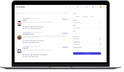 Projeto Scalador - Marketplace para contratação de freelancers no food service